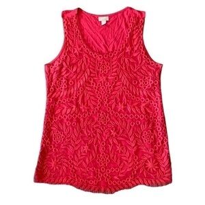 J.Jill Women’s floral sleeveless blouse Red size XS